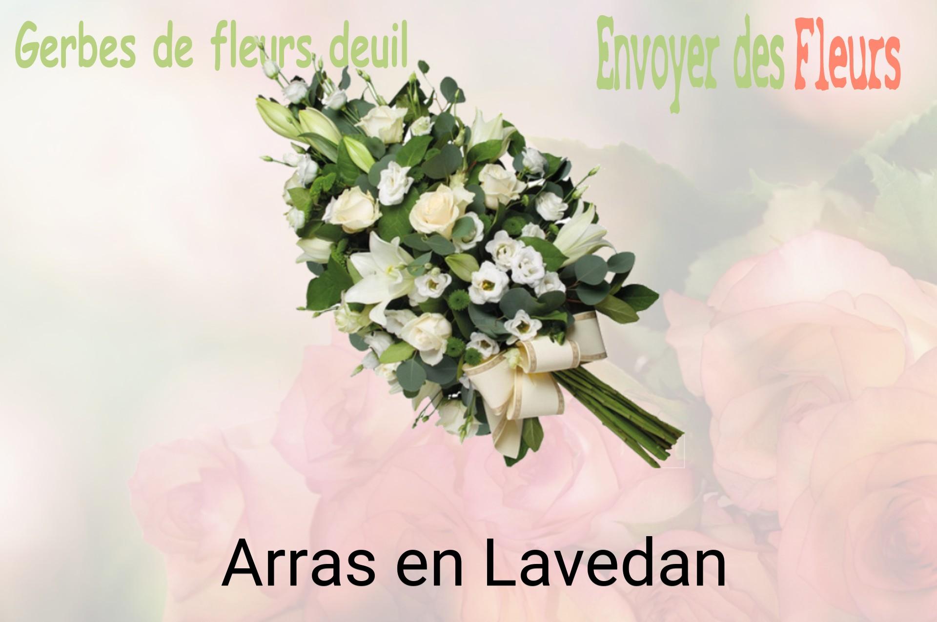 Gerbe de fleurs de deuil livrée à Arras-en-Lavedan